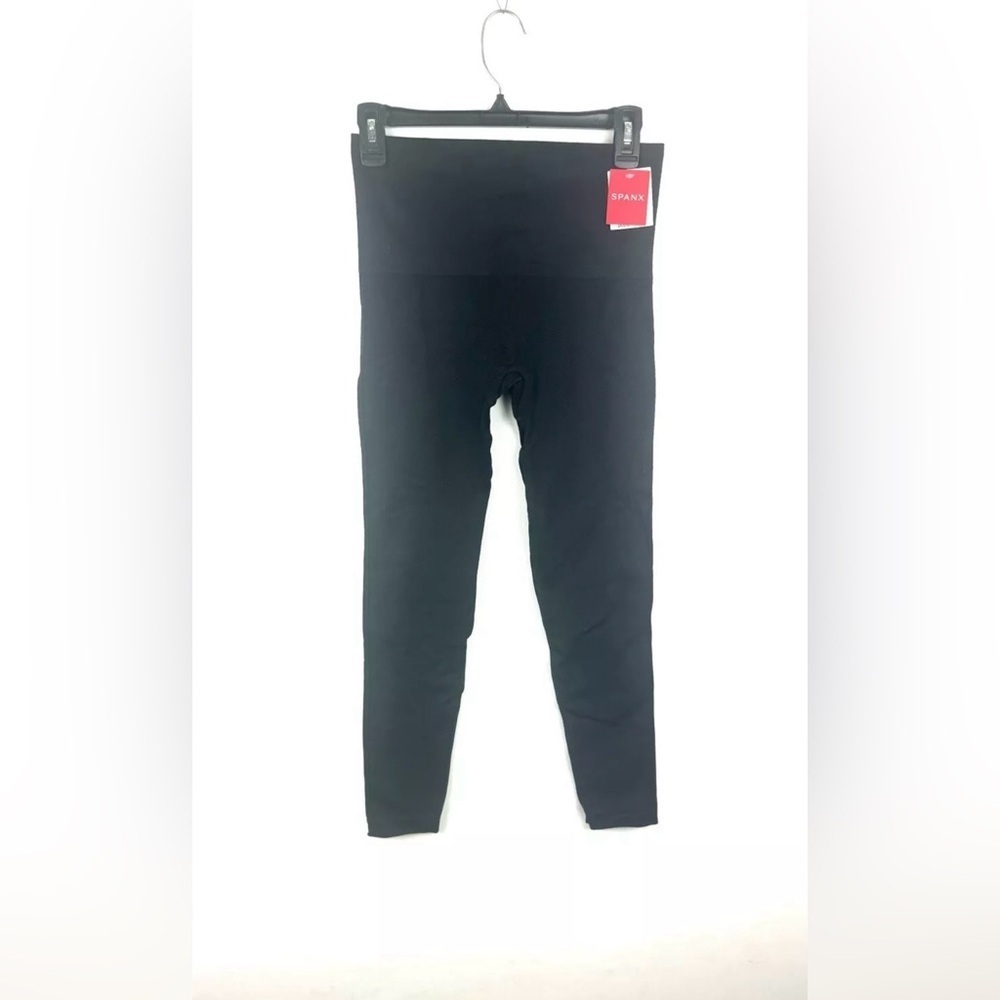 Spanx Womens Look At Me Now Leggings Black Size Large